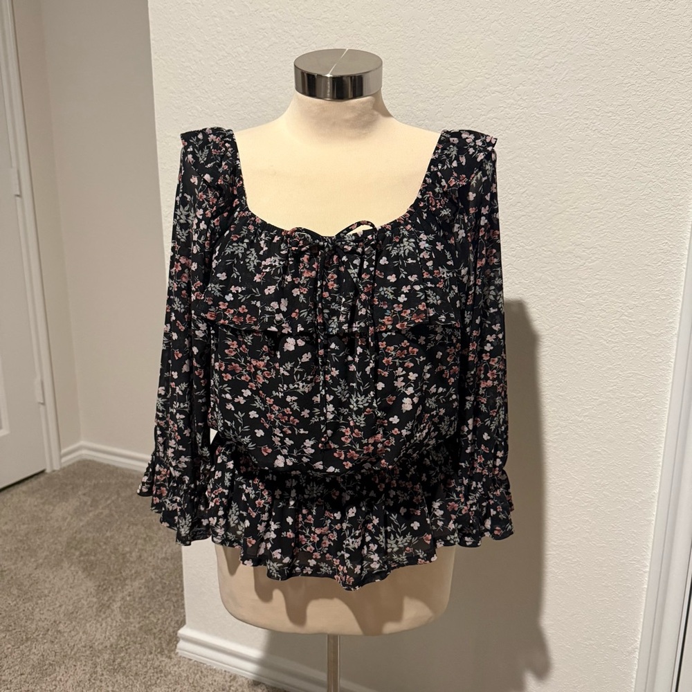 Fairycore floral Blouse